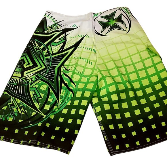 Quiksilver Teen Swimwear Waterman size 32 light green and black - Picture 4 of 4